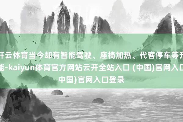 开云体育当今却有智能驾驶、座椅加热、代客停车等升级功能-kaiyun体育官方网站云开全站入口 (中国)官网入口登录