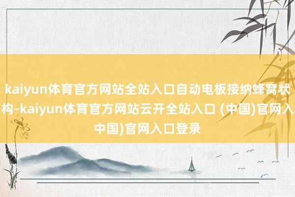 kaiyun体育官方网站全站入口自动电板接纳蜂窝状极板结构-kaiyun体育官方网站云开全站入口 (中国)官网入口登录