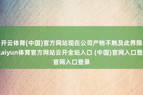 开云体育(中国)官方网站现在公司产物不触及此界限-kaiyun体育官方网站云开全站入口 (中国)官网入口登录