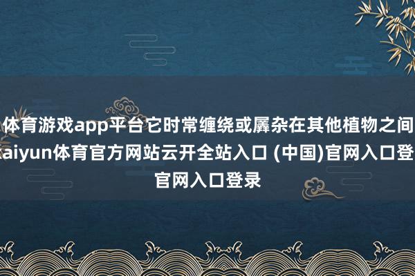 体育游戏app平台它时常缠绕或羼杂在其他植物之间-kaiyun体育官方网站云开全站入口 (中国)官网入口登录