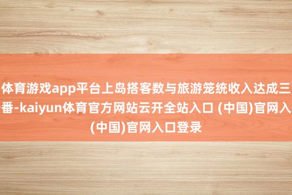 体育游戏app平台上岛搭客数与旅游笼统收入达成三年翻一番-kaiyun体育官方网站云开全站入口 (中国)官网入口登录