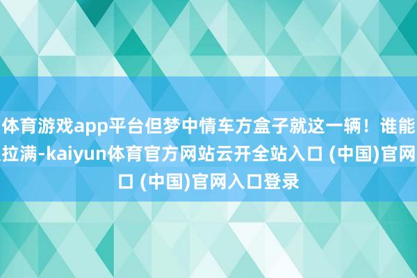 体育游戏app平台但梦中情车方盒子就这一辆！谁能思到颜值拉满-kaiyun体育官方网站云开全站入口 (中国)官网入口登录