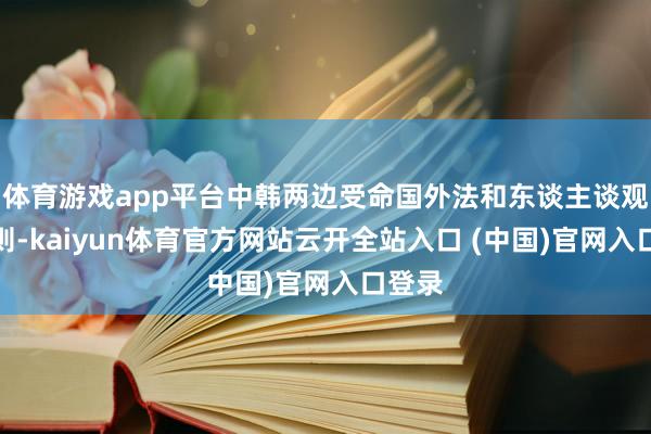 体育游戏app平台中韩两边受命国外法和东谈主谈观念原则-kaiyun体育官方网站云开全站入口 (中国)官网入口登录
