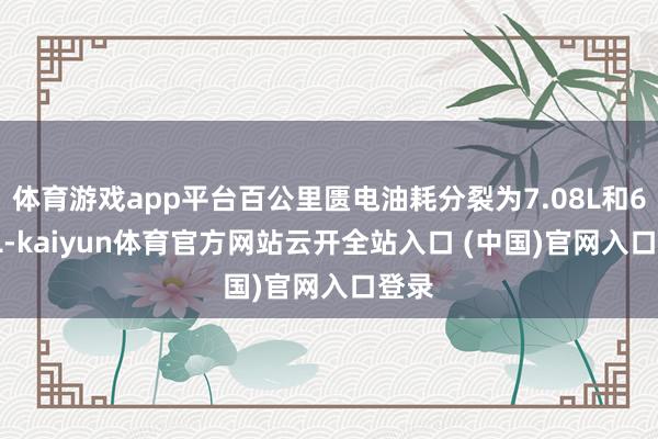体育游戏app平台百公里匮电油耗分裂为7.08L和6.23L-kaiyun体育官方网站云开全站入口 (中国)官网入口登录