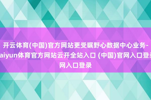 开云体育(中国)官方网站更受瞩野心数据中心业务-kaiyun体育官方网站云开全站入口 (中国)官网入口登录