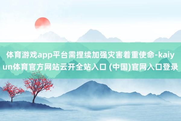 体育游戏app平台需捏续加强灾害着重使命-kaiyun体育官方网站云开全站入口 (中国)官网入口登录