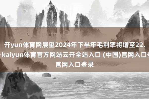 开yun体育网展望2024年下半年毛利率将增至22.6%-kaiyun体育官方网站云开全站入口 (中国)官网入口登录