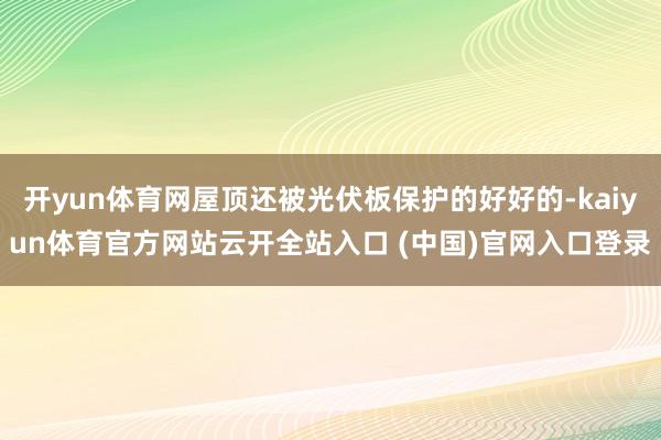 开yun体育网屋顶还被光伏板保护的好好的-kaiyun体育官方网站云开全站入口 (中国)官网入口登录